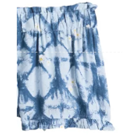 SO Girls Puff Sleeve Top & Ruffled Shorts Set Size 14/16 Blue Dye NWT - Picture 3 of 3